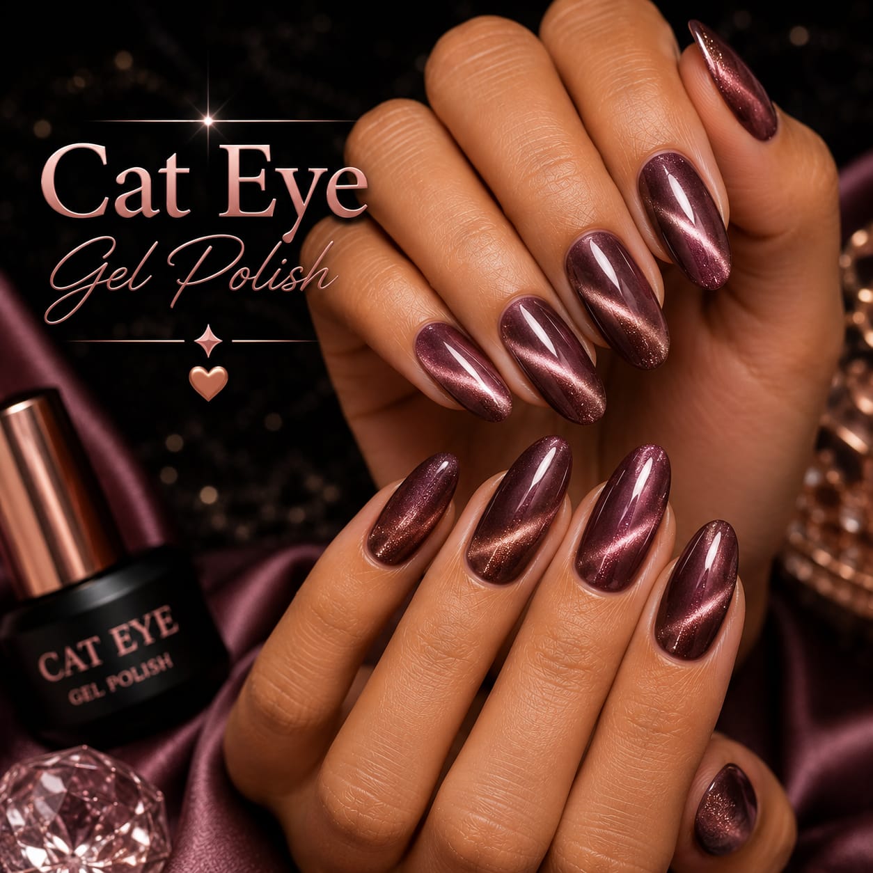 Cat eye nail art