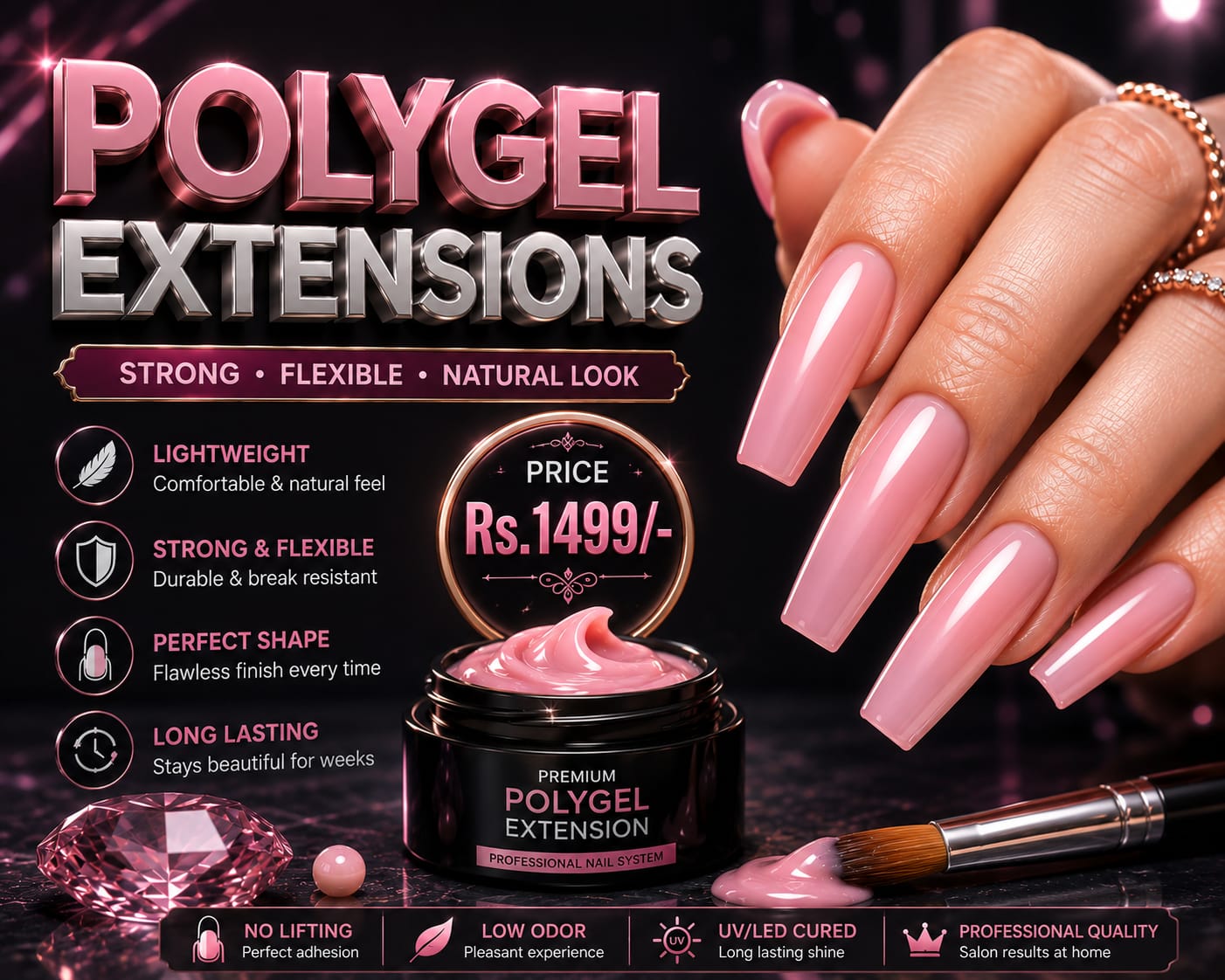 Polygel extensions