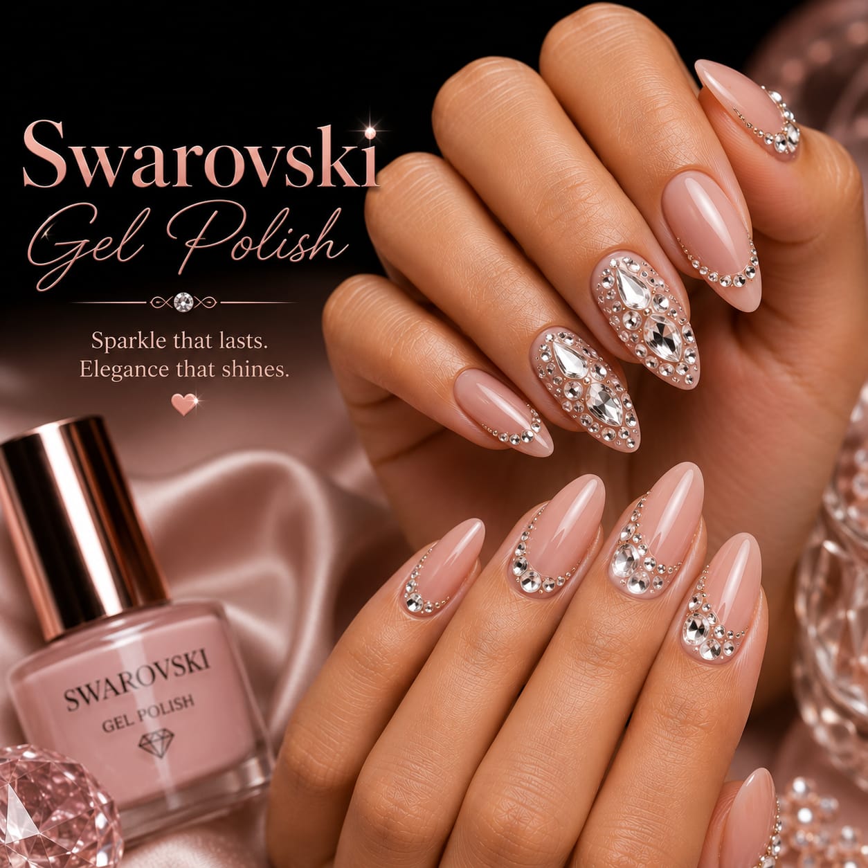 Swarovski nail design